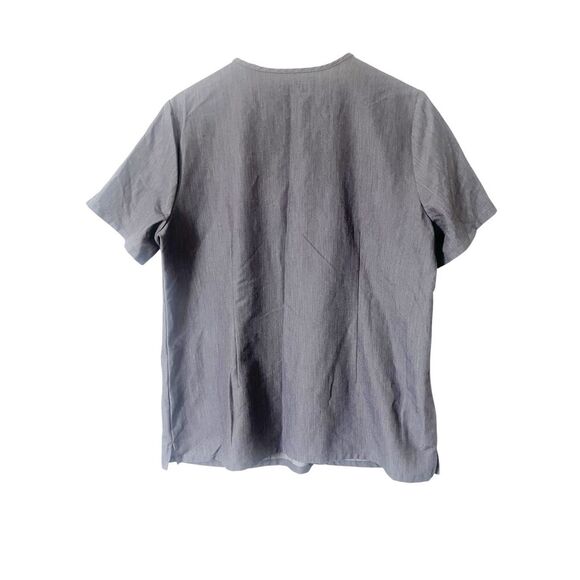 Figs Technical Collection Casma Gray 3 Pocket Short Sleeve Scrub Top Size XL - Picture 3 of 4